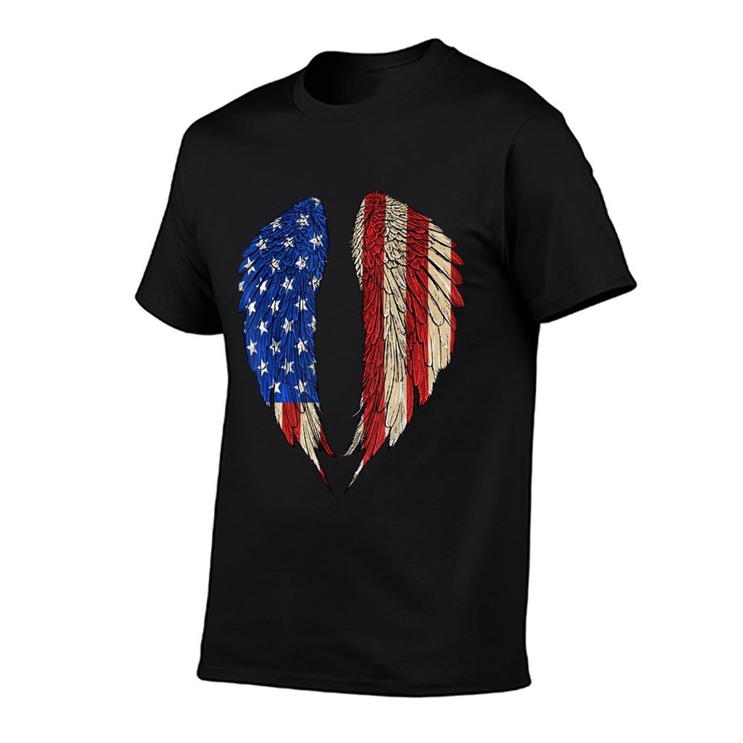 Angel Wings American Patriotic 4th Of July  Soft T-Shirt
