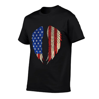 Angel Wings American Patriotic 4th Of July  Soft T-Shirt
