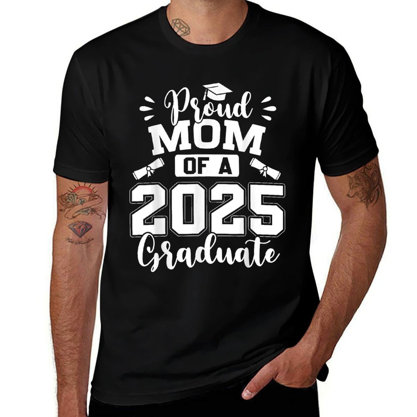 Proud Mom Of A Class Of 2025 Graduate  Stretchy T-Shirt