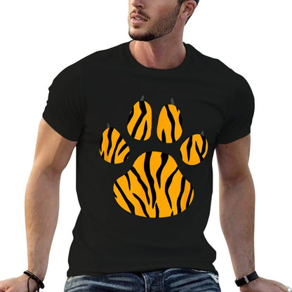 Cool Animal Tiger Print Paw  Relaxed-fit T-Shirt