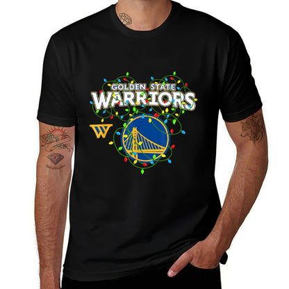 NBA Golden State Warriors Christmas Tangled Lights  Relaxed-fit T-Shirt