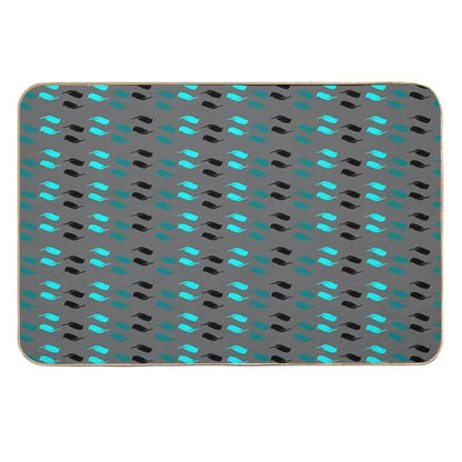 Aqua And Teal  Long-Lasting Bath Mat