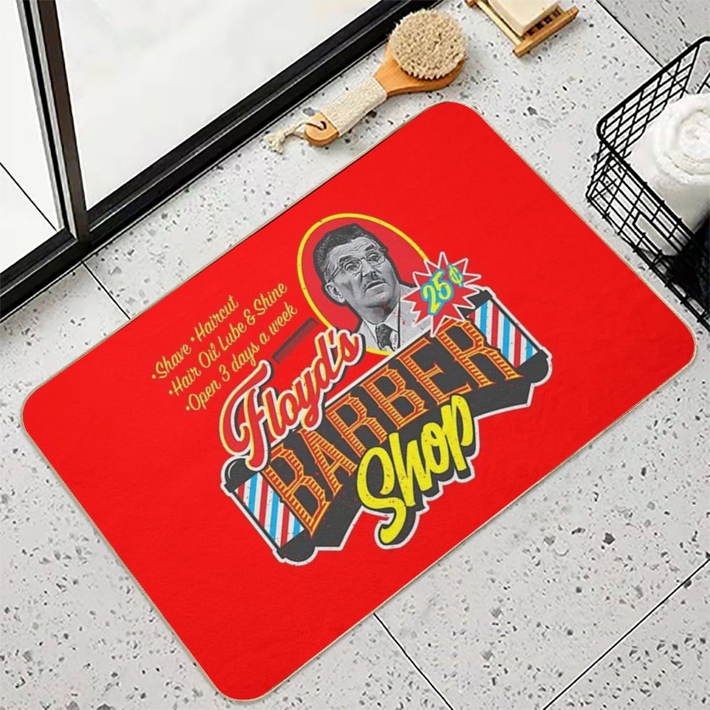 Floyd's Barbershop  Non-Slip Bath Mat
