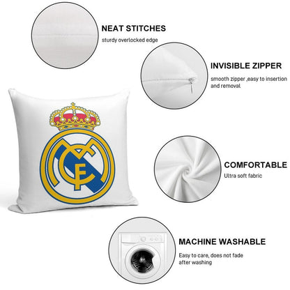 The Madrid CF Logo Soft Luxury Feel Throw Pillow