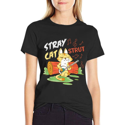 Stray Cat Strut Design For Cat And Music Lovers  Graphic-printed T-Shirt