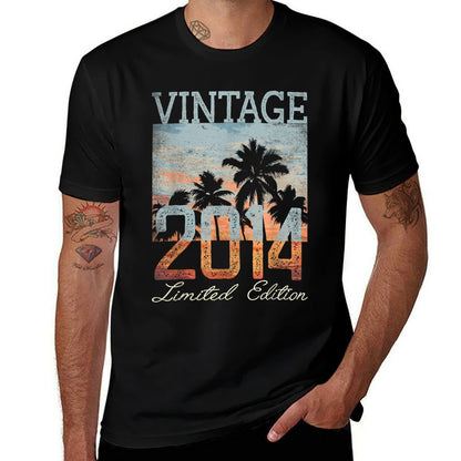 Vintage 2014 Limited Edition 11th Birthday 11 Year Old Gifts  Summer-ready Fabric T-Shirt