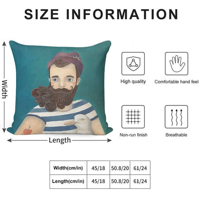 A Sailor Soft Washable Throw Pillow