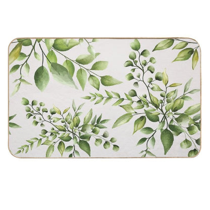 Watercolor Leaves  Anti-Trip Bath Mat