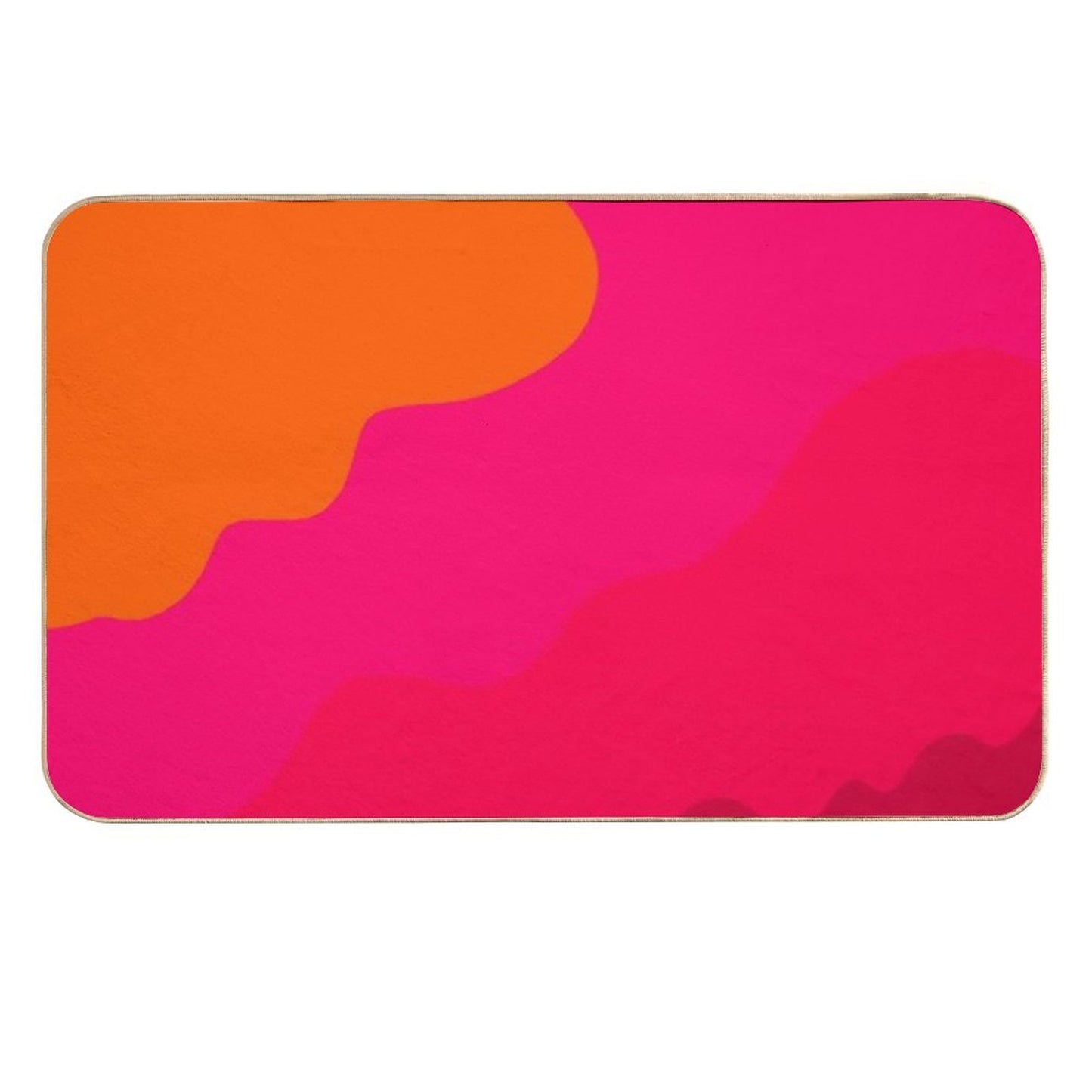 Hot Pink to Orange  Easy To Clean Bath Mat