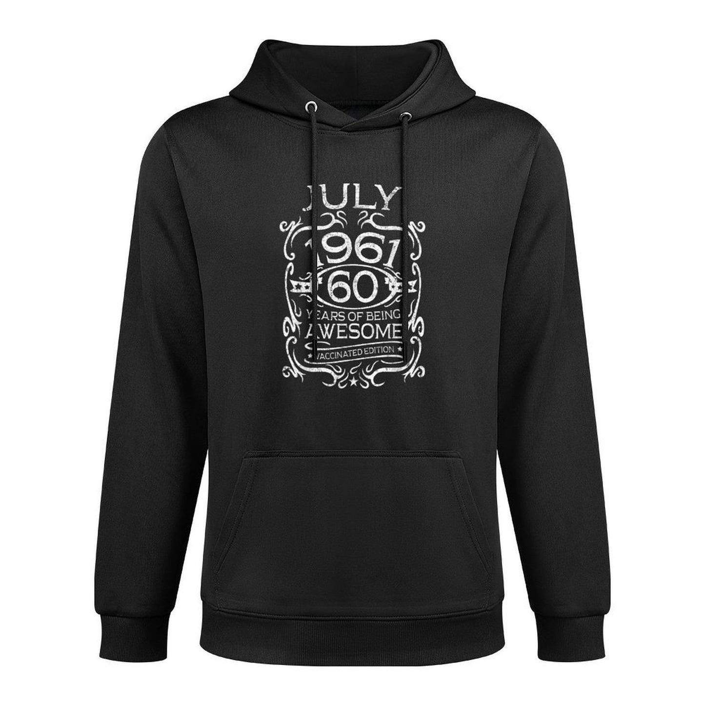 Bday 60 Years Old Apparel Vintage July 1961 60th Birthday Cotton-Polyester Blend Hoodie
