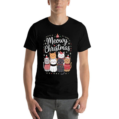 Meowy Christmas,Cat Christmas  Stretchy T-Shirt
