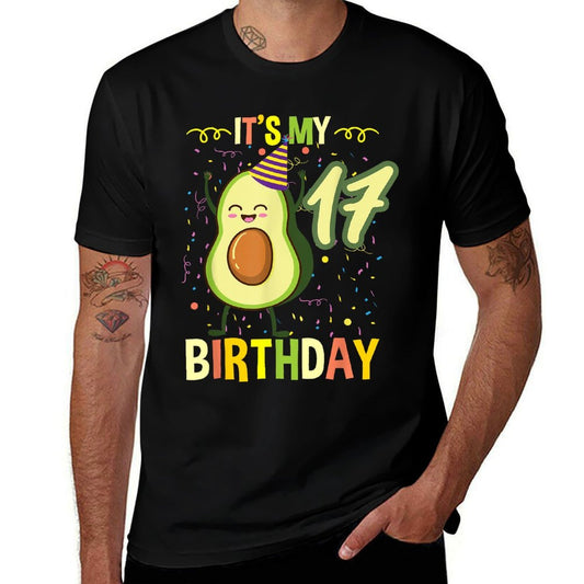 Its My 17th Birthday Avocado  Oversized Silhouette T-Shirt