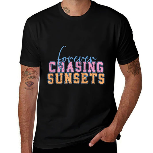 Forever Chasing Sunsets Adventure Vibes Zip  Breathable T-Shirt