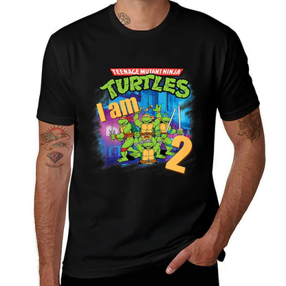 Mademark Xnage Mutant Ninja Turtles - Kids Originalnage Mutant Ninja Turtles Second Birthday 2 2nd  Heathered Texture T-Shirt