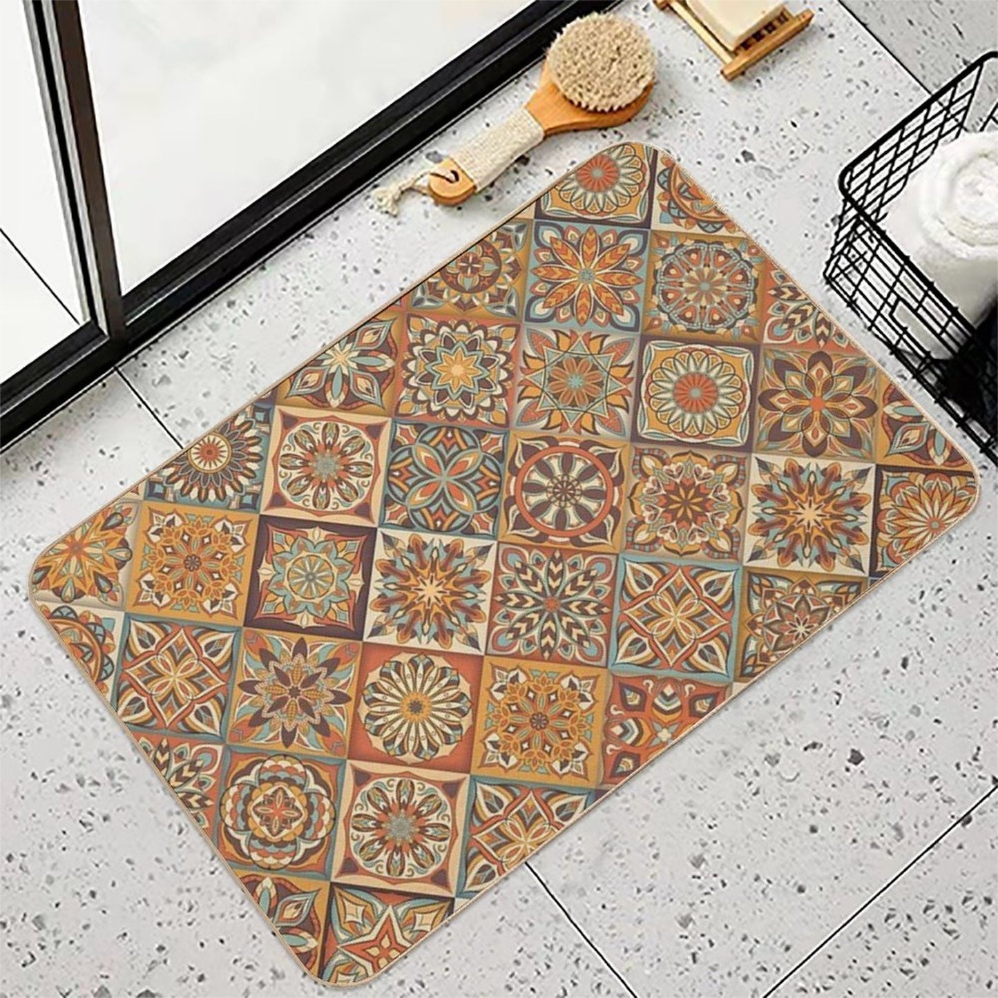 Retro Pattern  Versatile Bath Mat
