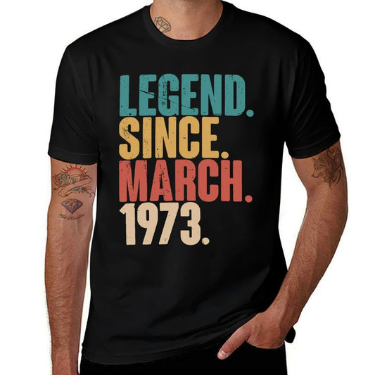 Birthday 50th Decoration March 50 Years Old Vintage 1973  Classic T-Shirt