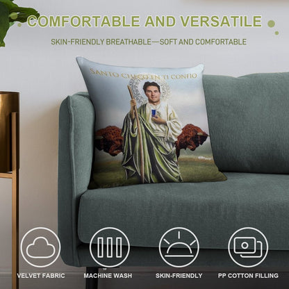 San Checo of The Tyres Soft Hidden Zipper Throw Pillow