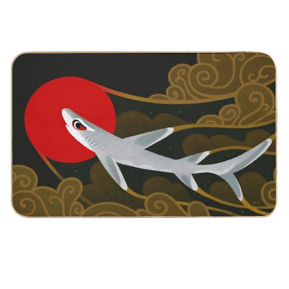 White Tip Reef Shark  Odorless Bath Mat