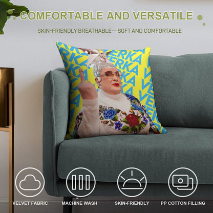 Verka Serduchka Soft Skin-Friendly Throw Pillow