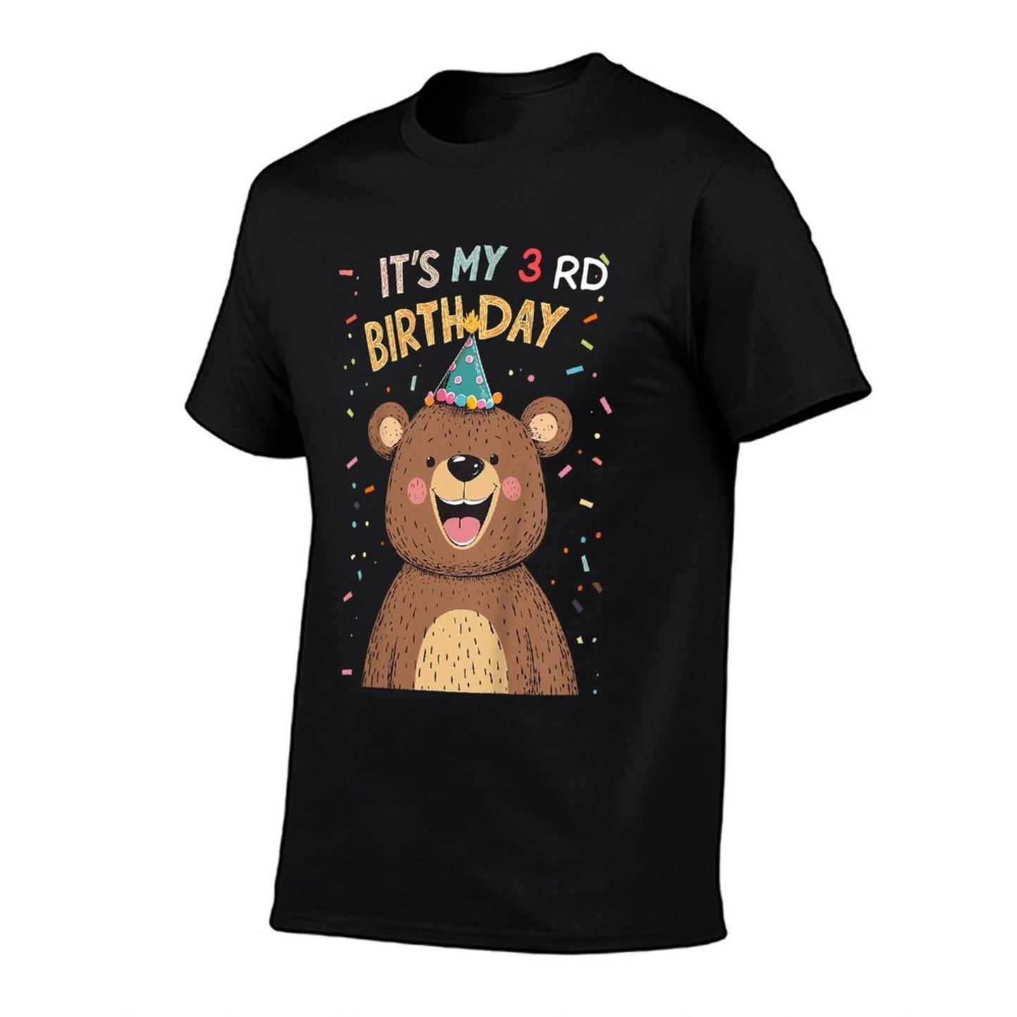 Kids It's My 3rd Birthday Three Years Old Cute Bear  High-quality Stitching T-Shirt