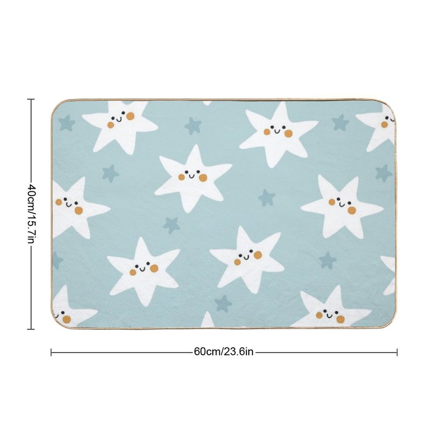 Twinkle Blue  Easy Maintenance Bath Mat