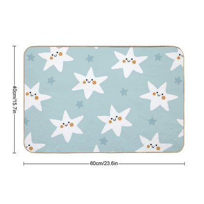 Twinkle Blue  Easy Maintenance Bath Mat