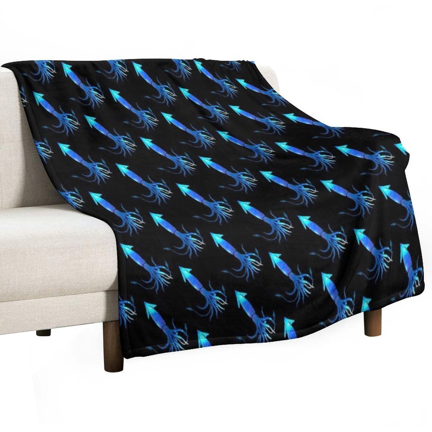 Astral Giant Squid Machine-washable Throw Blanket