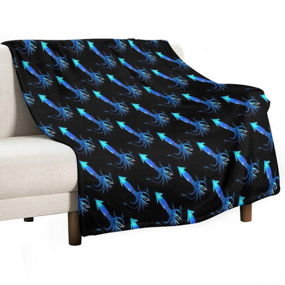 Astral Giant Squid Machine-washable Throw Blanket