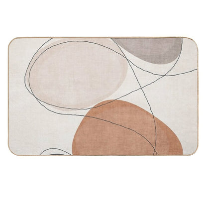 Minimal Abstract 03A Organic Shapes  Eco-Friendly Bath Mat
