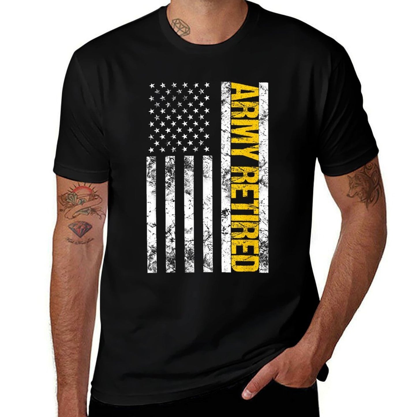 Army Retired Gift Military U.S. Army Retirement  Stretchy T-Shirt