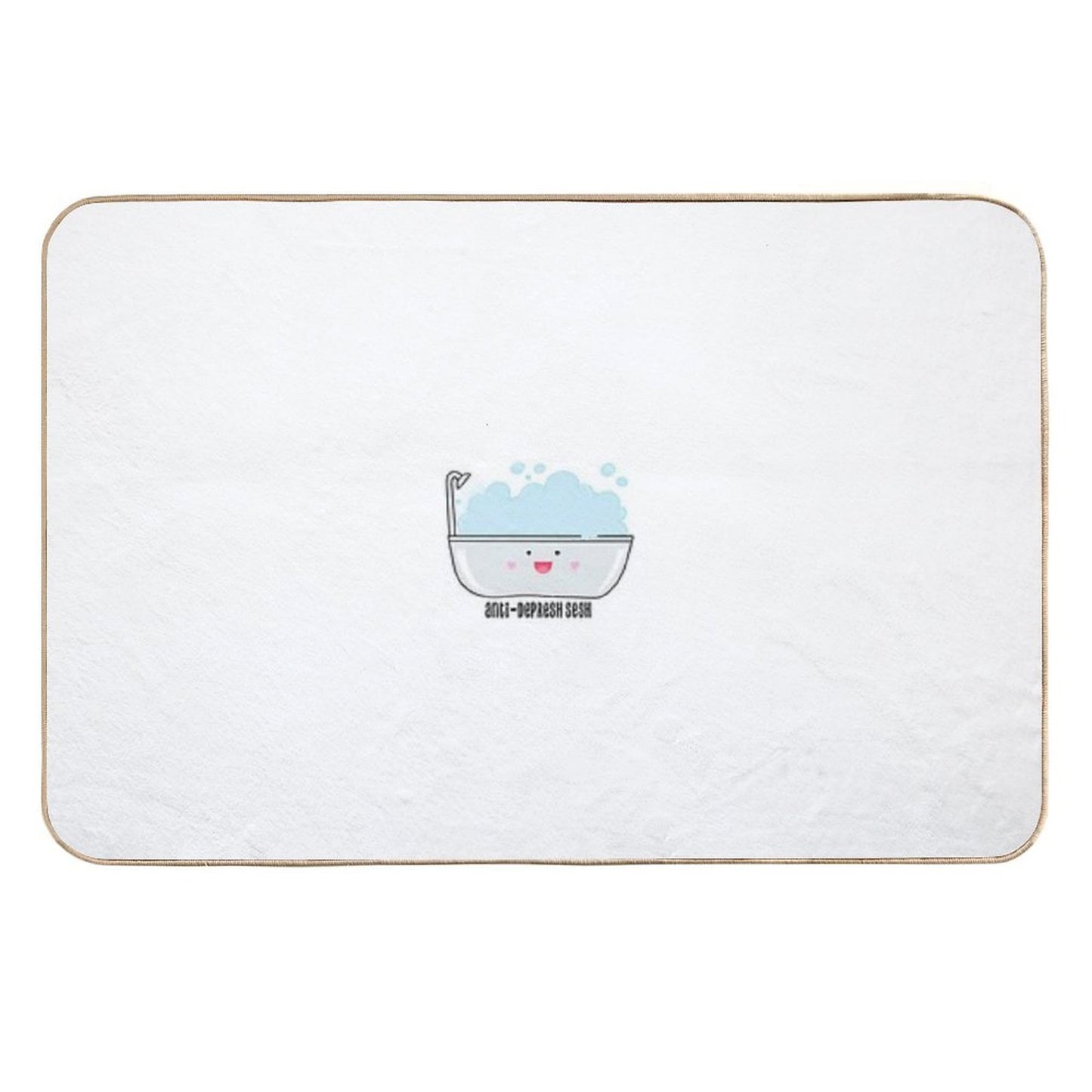 Kawaii Depression Art - Anti-depresh Sesh  Pet-Safe Bath Mat