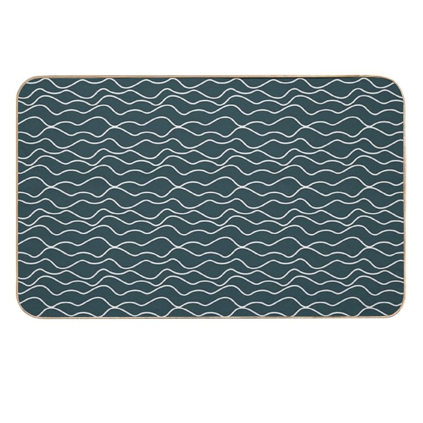 Mountains in Dark Blue  Slip-Resistant Bath Mat