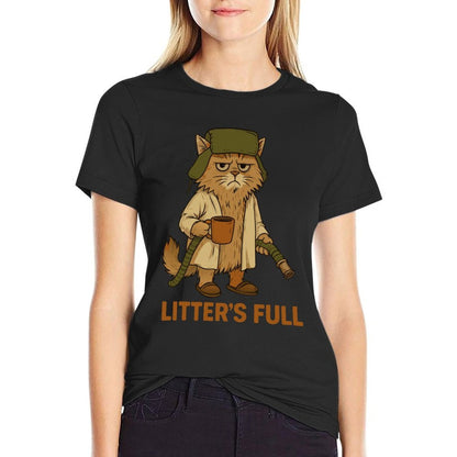 Litter’s Full Funny Cat Lovers Christmas Xmas  Graphic-printed T-Shirt