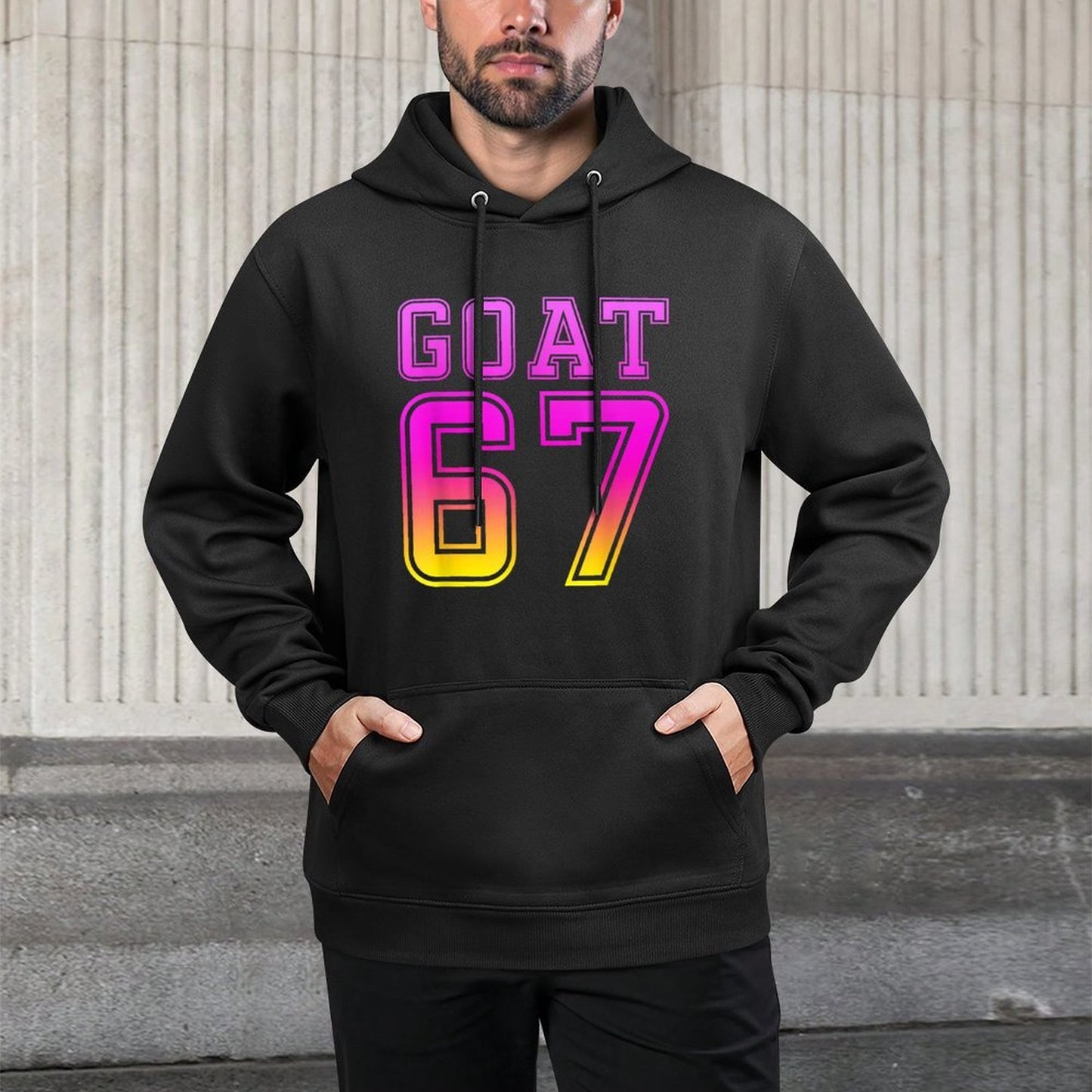 Cool Six Seven 6 7 Ice-Cream Goat 67 Meme Rizz Funny Easy Care Hoodie