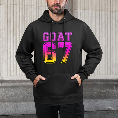Cool Six Seven 6 7 Ice-Cream Goat 67 Meme Rizz Funny Easy Care Hoodie