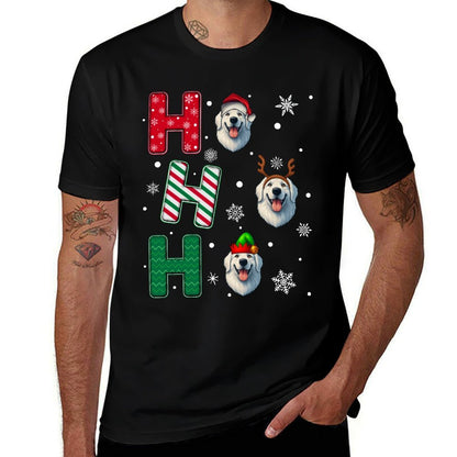 Ho Ho Ho Great Pyrenees Dog Lover Christmas Santa Elf Xmas  Fade-proof Color T-Shirt