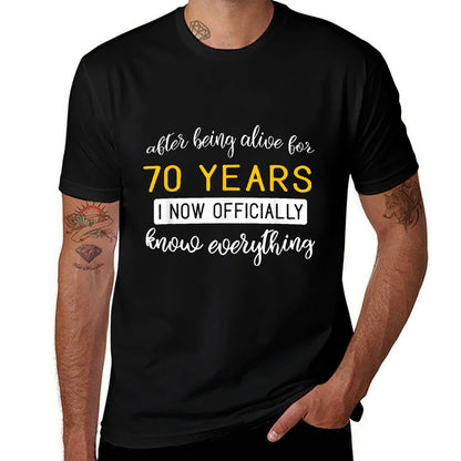 70th Birthday - 70 Years Old Birthday Gift!  Fade-proof Color T-Shirt