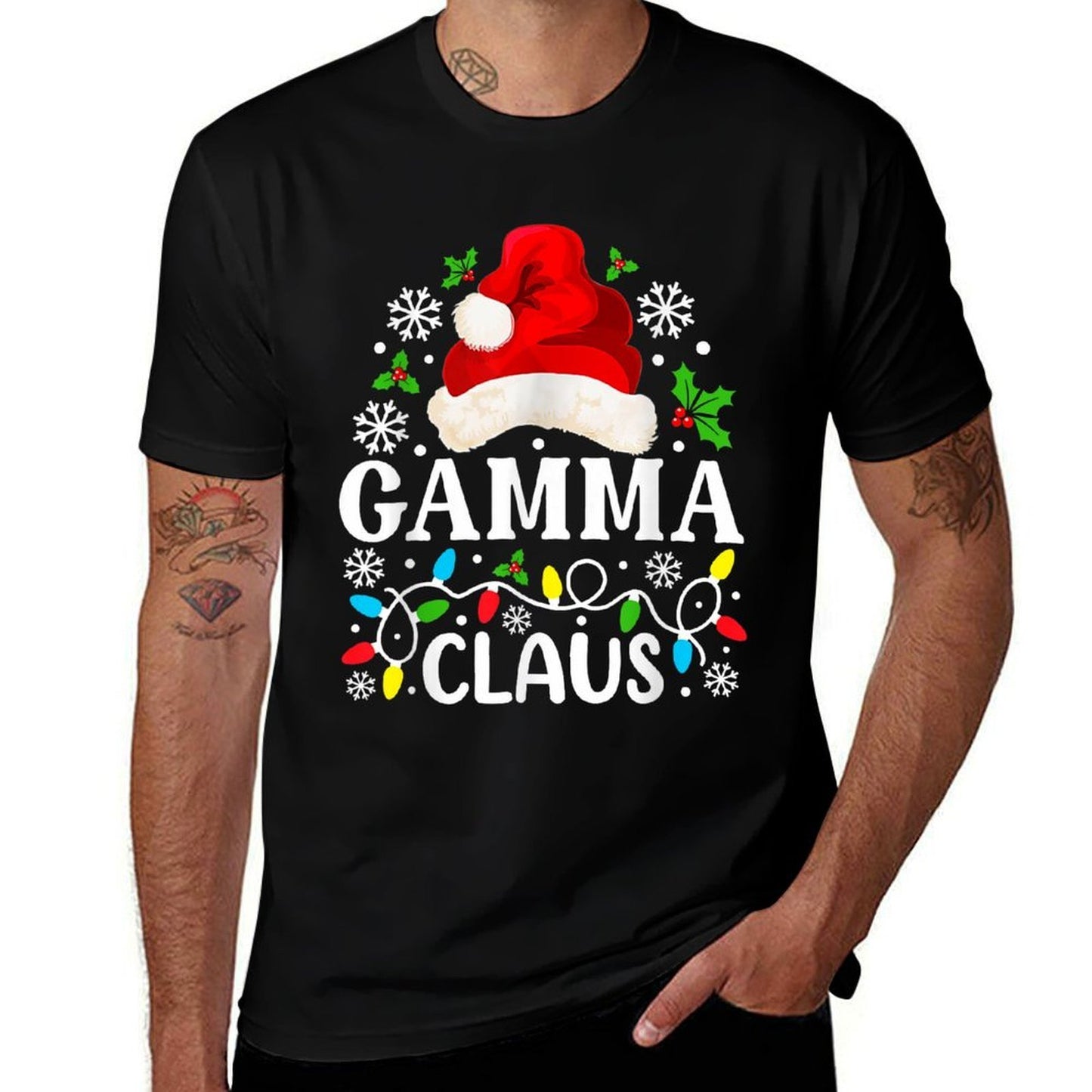 Gamma Claus Funny Christmas Family Matching Grandma  Tagless Design T-Shirt