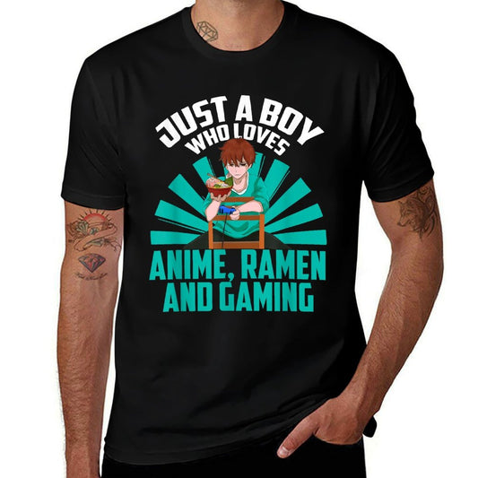 Just A Boy Who Loves Anime Ramen And Gaming Japanese Anime  Affordable Price T-Shirt