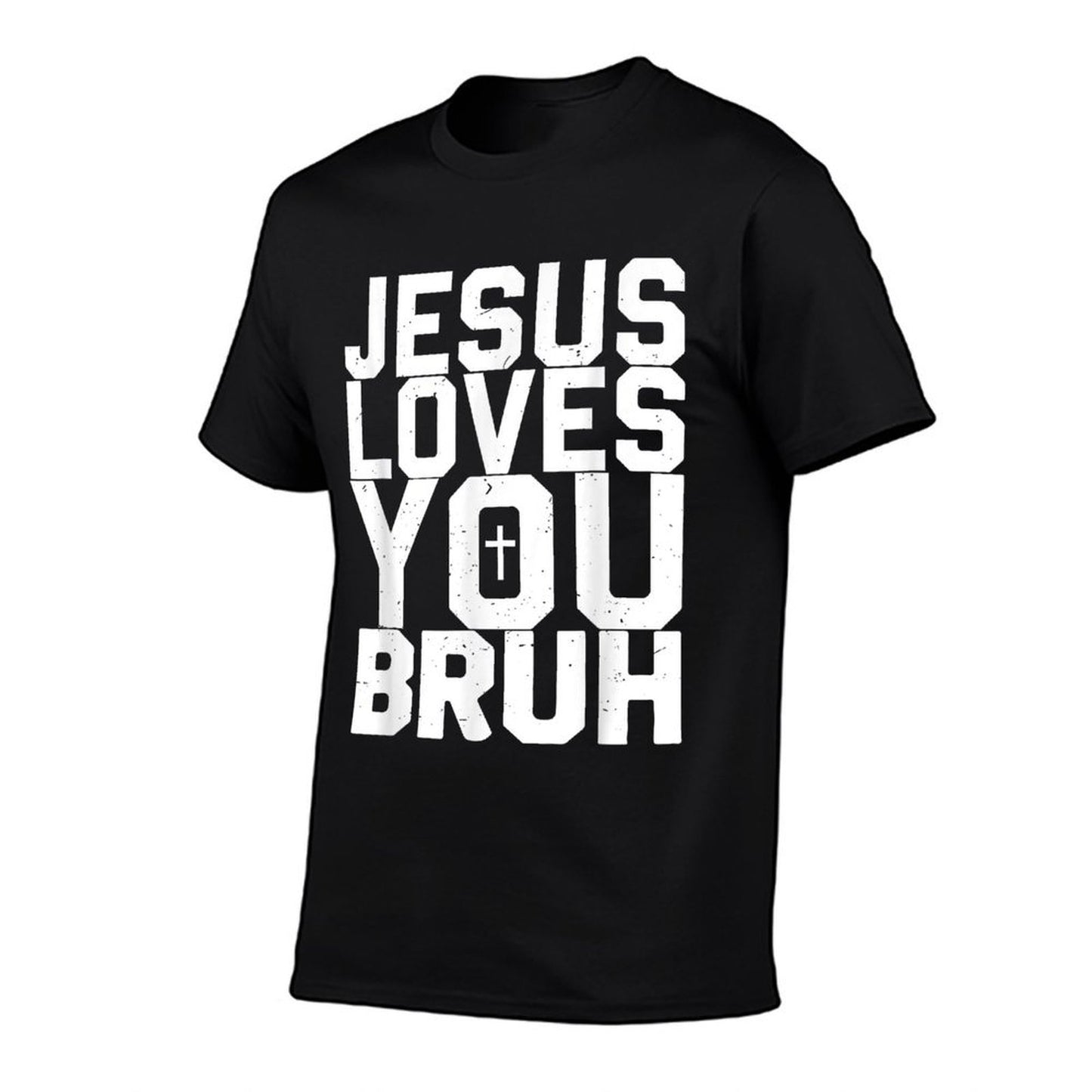 Minimalistic Jesus Love You Bruh Funny Christian Youth Boy  Lightweight T-Shirt