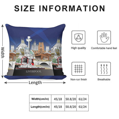 Liverpool City UK Soft Style Accent Throw Pillow