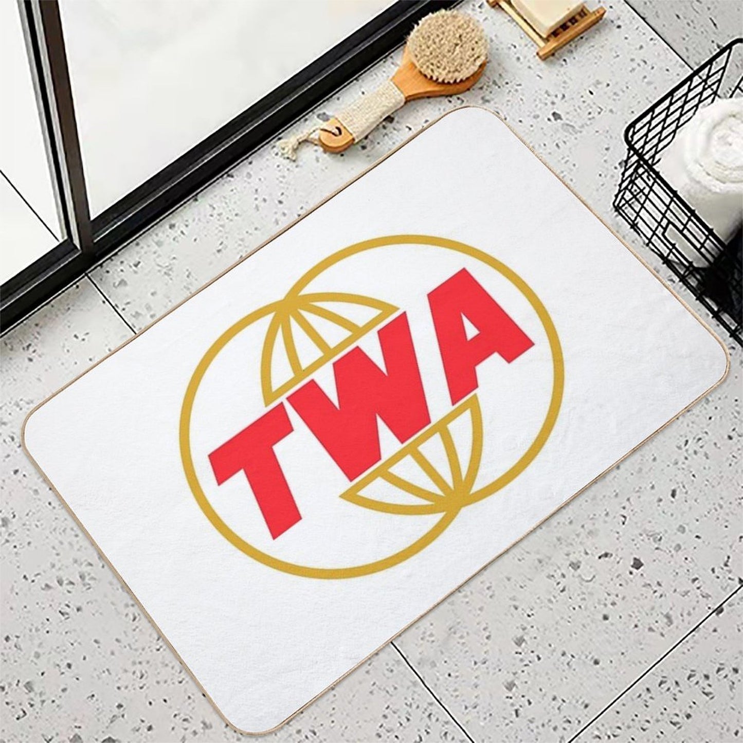 TWA Airlines - Vintage Logo  Anti-Trip Bath Mat