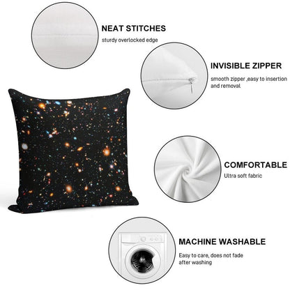 Hubble Extreme Deep Field Soft Washable Throw Pillow