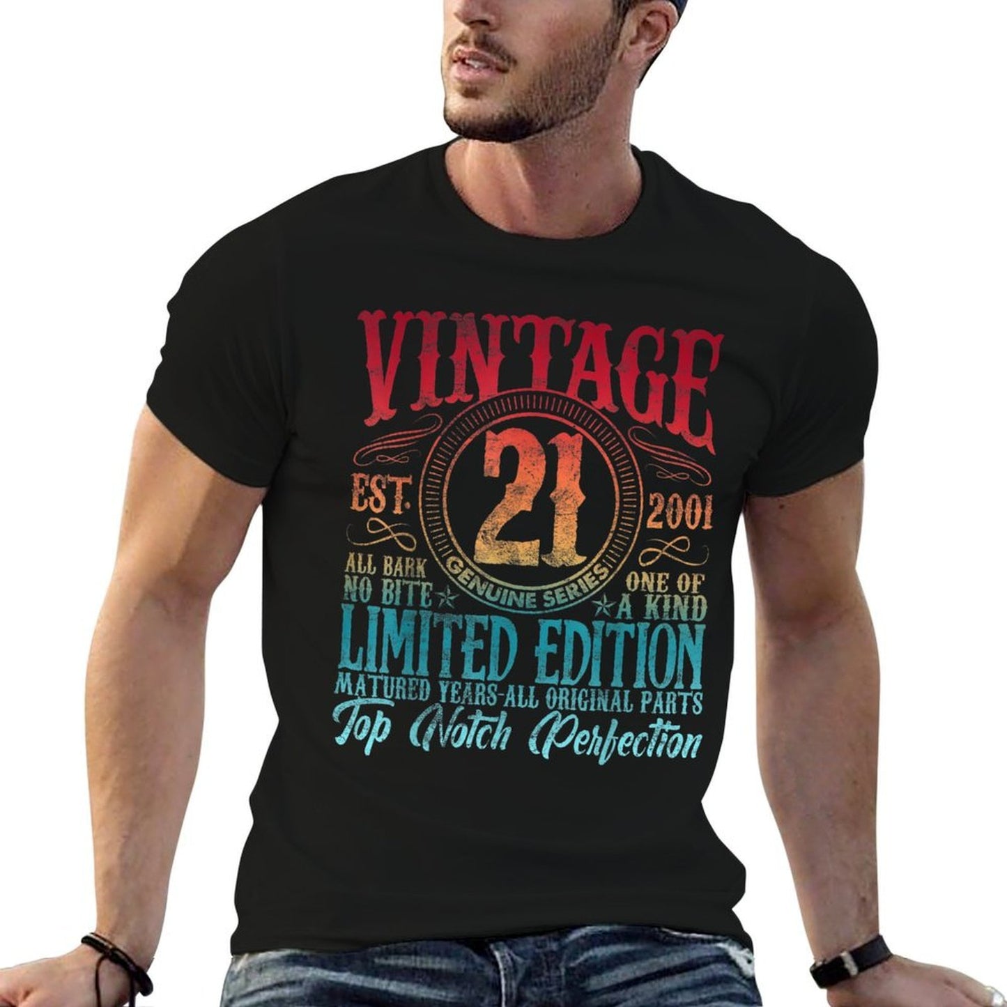 Vintage 2001 Limited Edition 2001 21 Years Old 21st Birthday  Classic T-Shirt