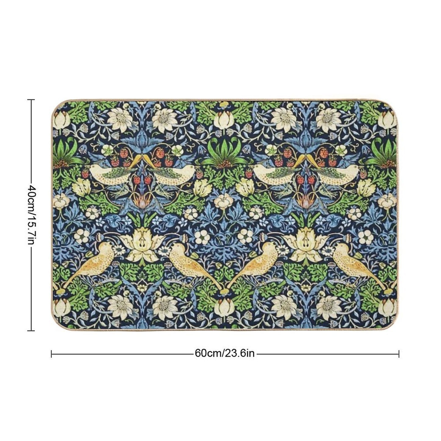 Art Nouveau Bird And Flower Tapestry  Versatile Bath Mat