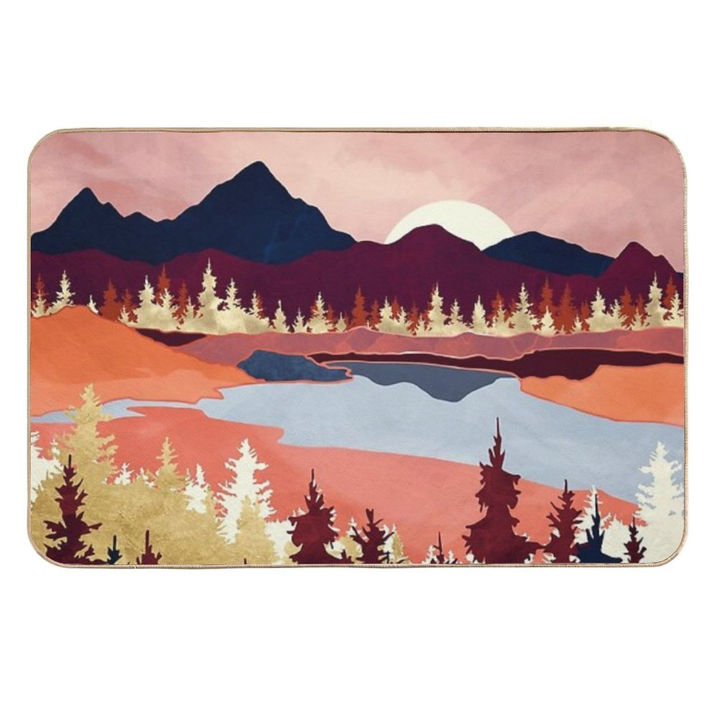 Grapefruit Sky  Slip-Resistant Bath Mat