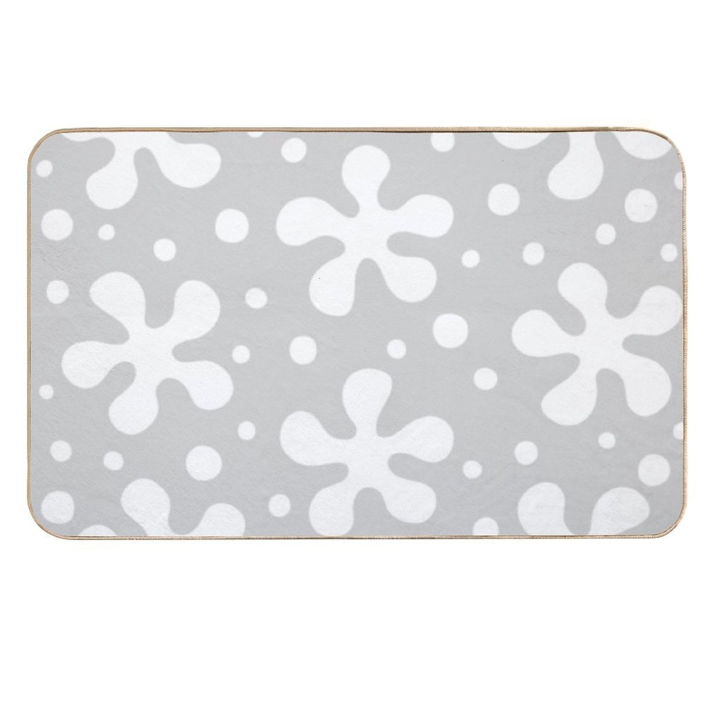 Pretty Mid Century Modern Floral Pattern 836  Odorless Bath Mat