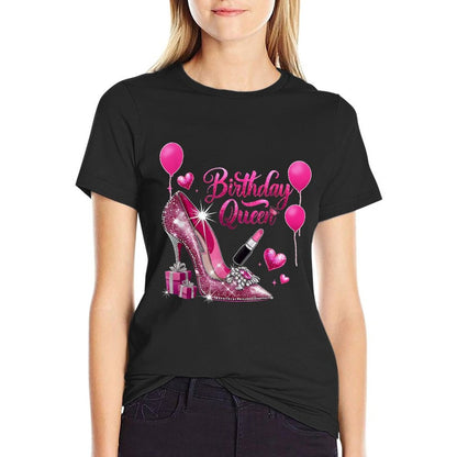 Birthday Queen Crown High Heel Birthday Party Girl Women  Classic T-Shirt