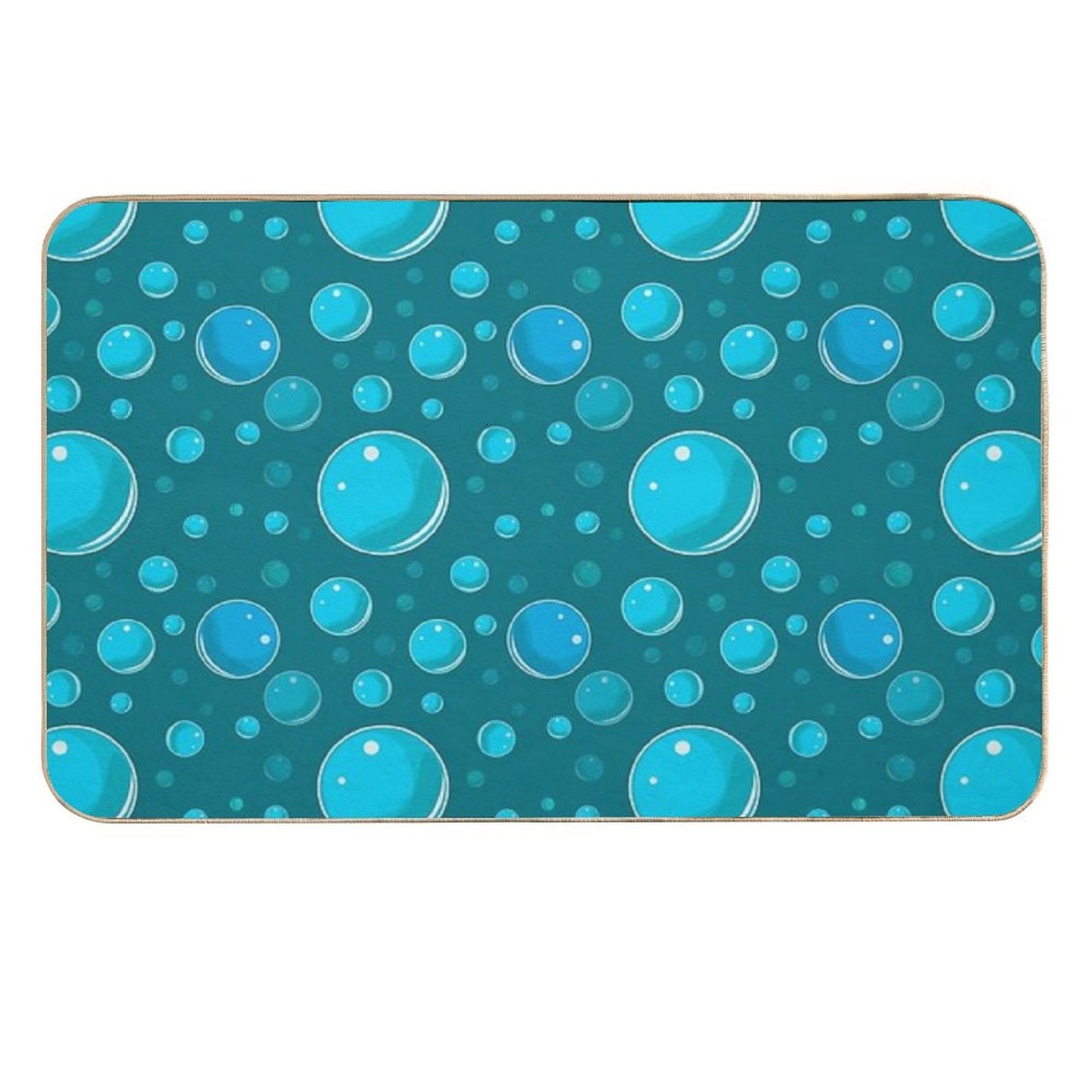 Water Droplets  Repositionable Bath Mat