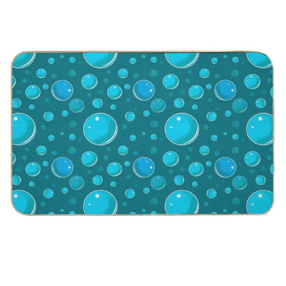 Water Droplets  Repositionable Bath Mat